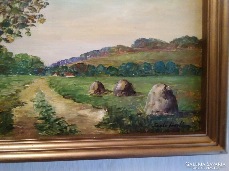 Szabó László. Kortárs festmény.24x32 cm.