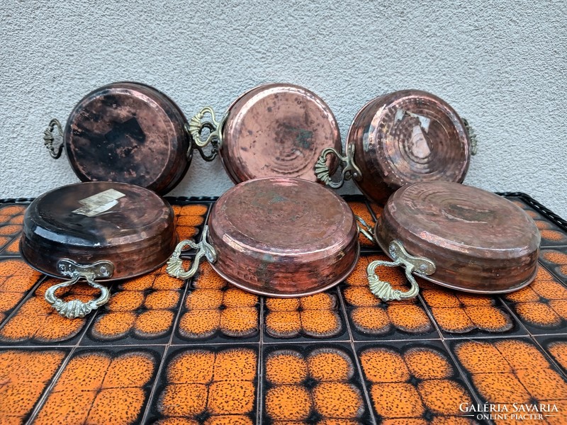 Authentic Turkish copper pans, handmade 6 pcs. Negotiable!!