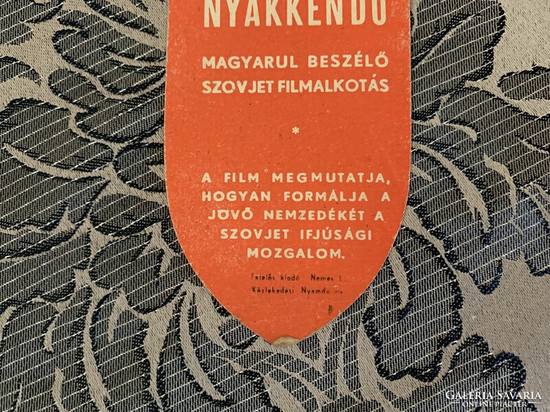 1950-ből Vörös nyakkendő magyarul beszélő szovjet filmalkotás papír könyvjelző