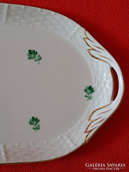 Flawless! Herend green floral cake/sandwich plate, offering