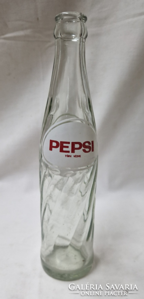 Retro Pepsi soft drink bottle and Pepsi metal advertising tray for sale together