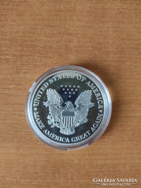 Donald trump silver plated commemorative medal