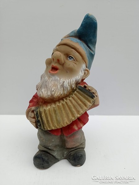 Retro - vintage harmonica garden gnome