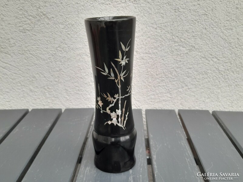 Mother of pearl inlaid vase