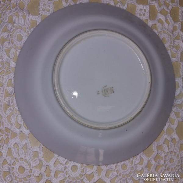 Zsolnay 2 old cake plates with white inda pattern