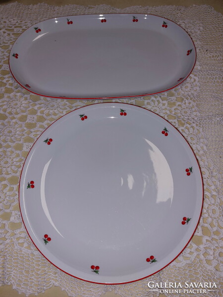 Alföldi porcelain cherry patty and cake plate, offering, center of the table