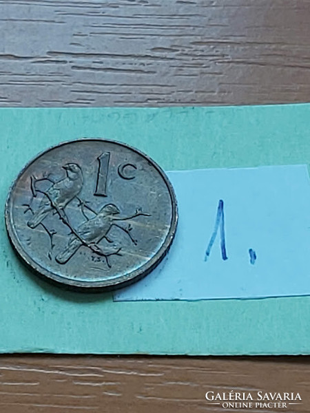 South Africa 1 cent 1978 bronze, Cape sparrow 1