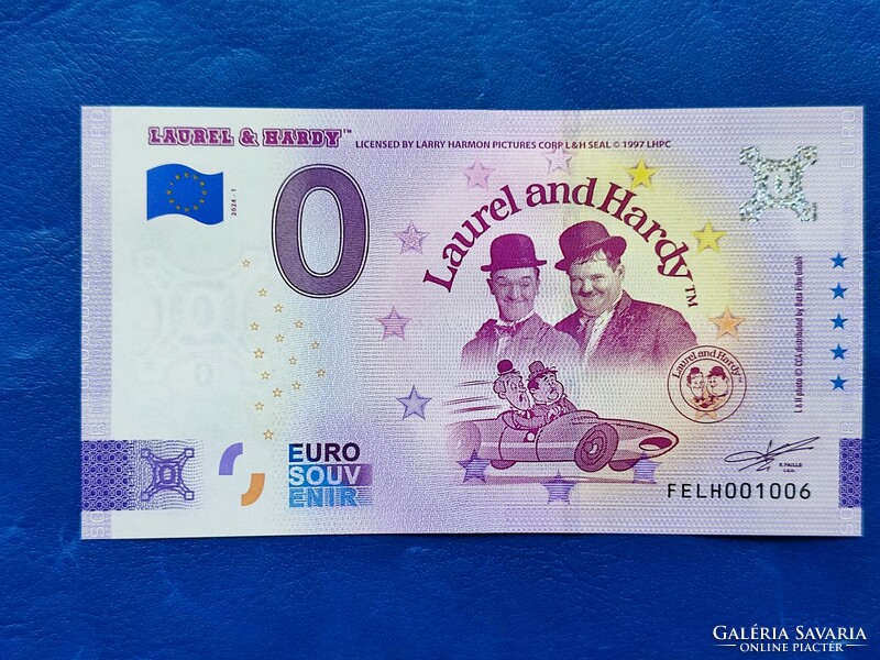 MÁLTA 0 EURO 2024 STAN ÉS PAN (LAUREL & HARDY)! RITKA EMLÉK PAPÍRPÉNZ! UNC!