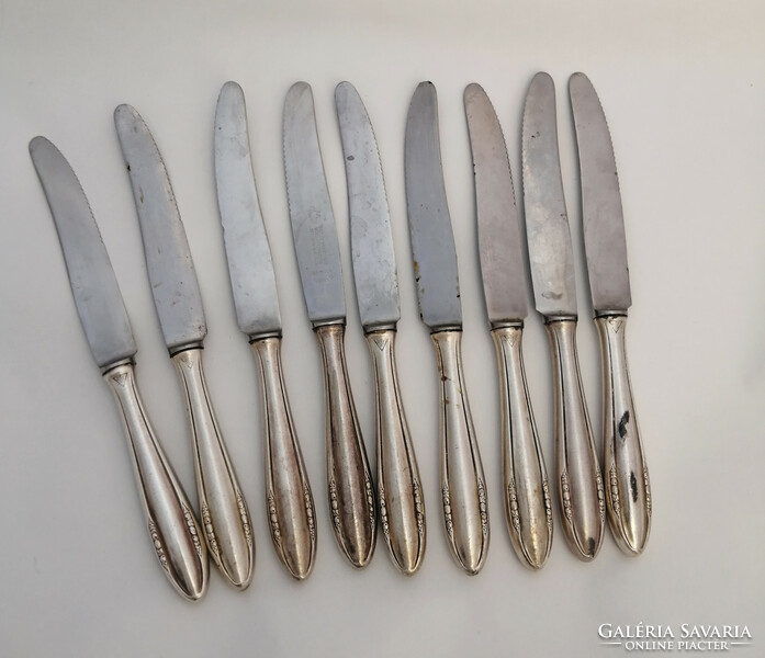 Silver-plated cutlery in a box