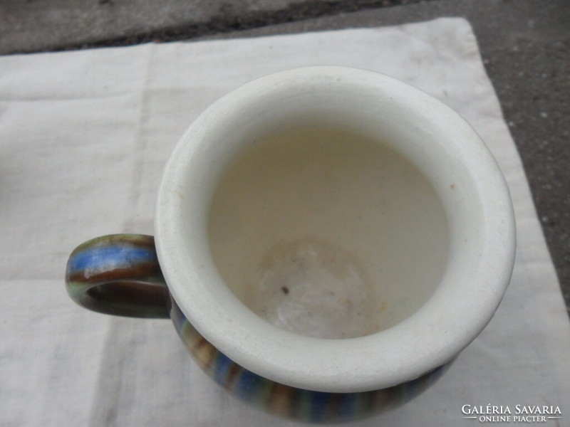 Mezőtúr home industry ktsz old glazed mug with handle