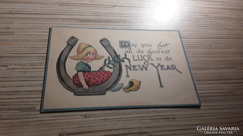 Antik Üdvözlő képeslap.