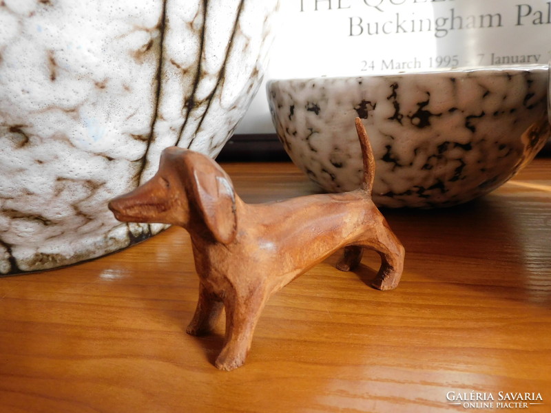 Dachshund carved from wood