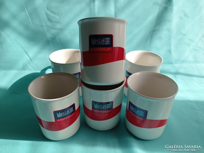 Retro westel 900 porcelain mug collection 6 pcs