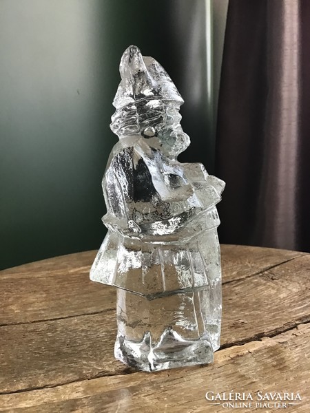 Régi svéd Pukeberg jégüveg viking szobor