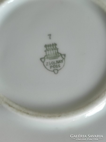 Antik art deco Zsolnay porcelán teás kanna és cukor tartó