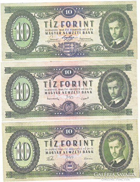 Magyarország 10 forint 1947-1949-1960  REPLIKA UNC