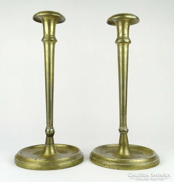 1Q741 antique large xix. Pair of century copper candle holders 31 cm