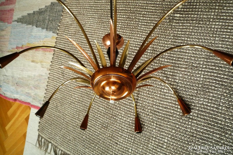 Vintage xl sputnik ceiling lamp chandelier 60s spider mid century modern lamp pendant