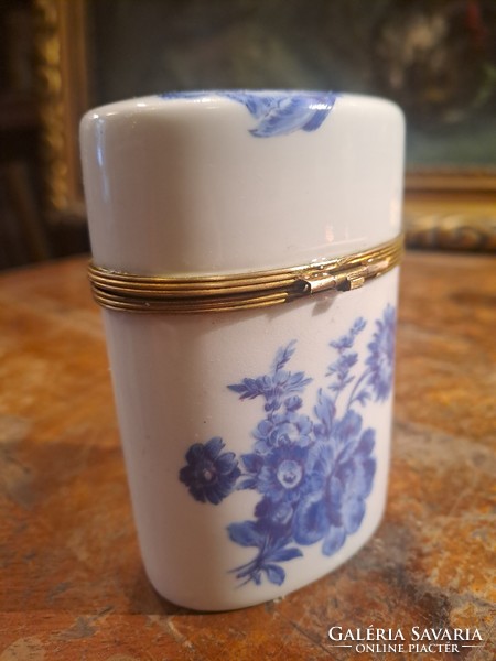 Old Limoges porcelain oval cup, box