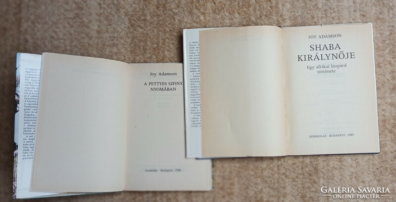 Joy Adamson könyvei