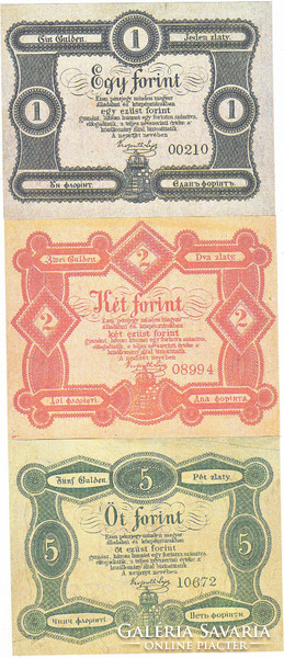 Hungary 1-2-5 züst forint 1860 replica