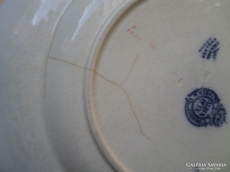 5 antique cauldon faience plates 26 cm - defective