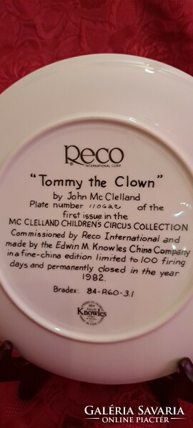 Clown decorative plate, porcelain circus plate (l4458)