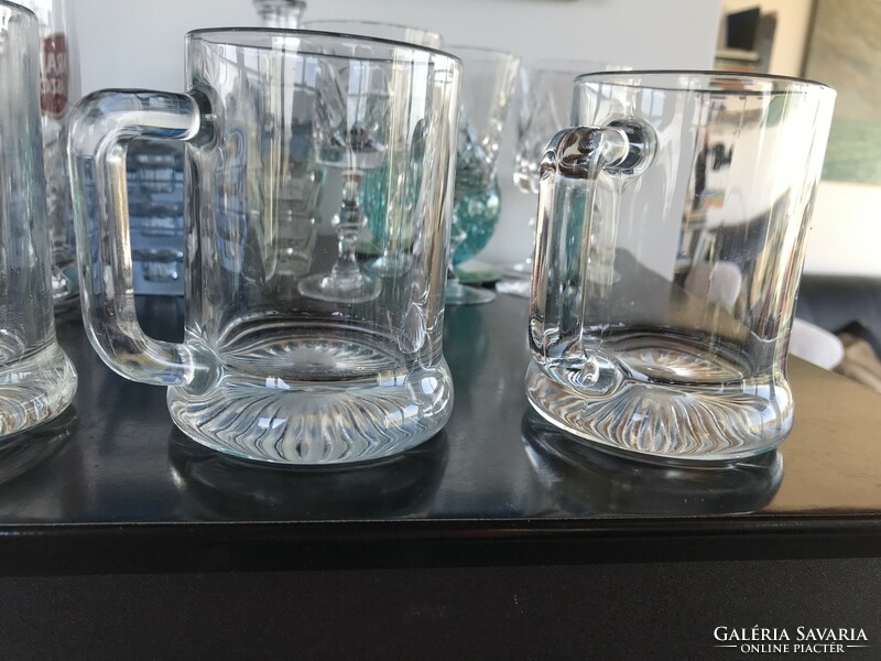 2+1 beer mugs, made of thick glass