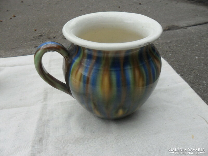 Mezőtúr home industry ktsz old glazed mug with handle