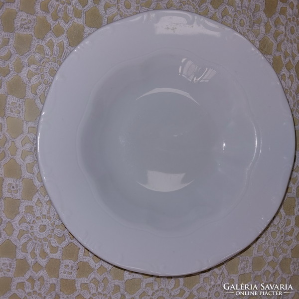 Zsolnay 1db fehér lapos+1db mély tányér