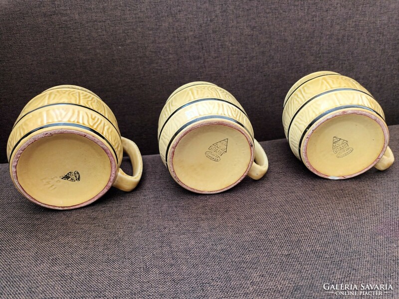 3 small pestle and granite porcelain jugs in one