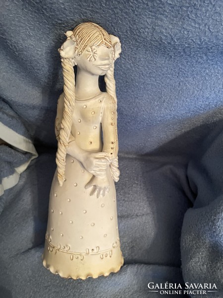 Éva Kovács ceramic girl 50 cm tall