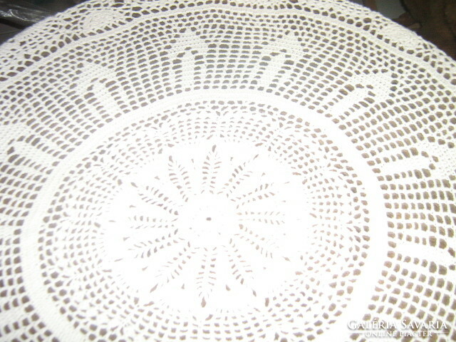 Beautiful crocheted tablecloth with beautiful antique off-white Art Nouveau notes