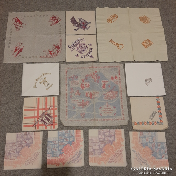 Retro restaurant napkins 13 pcs