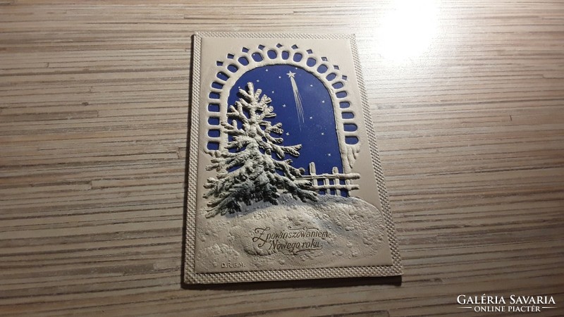 Antique embossed greeting postcard.