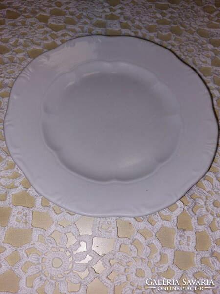 Zsolnay white 2 flat plates, 1 cake plate