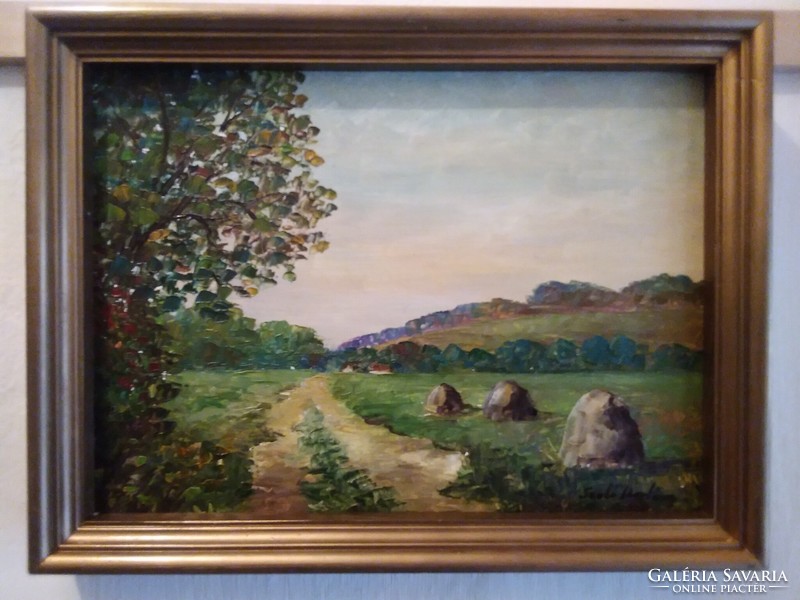 Szabó László. Kortárs festmény.24x32 cm.