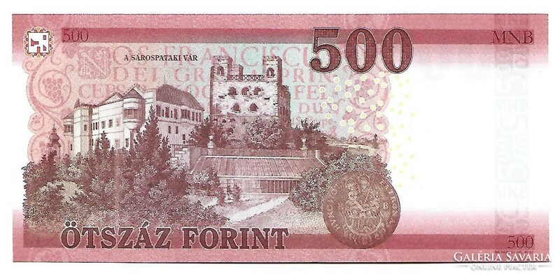 500 forint 2018 Nyomdahibás hibás festékhibás UNC "EH"