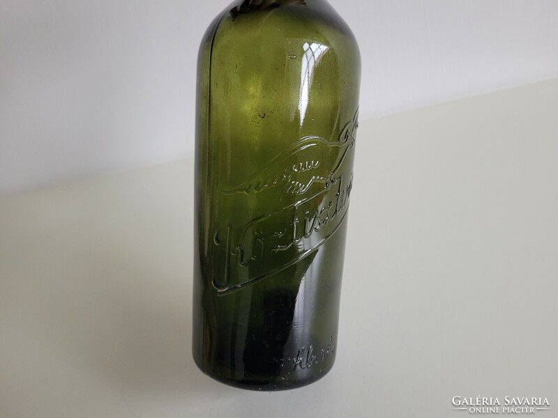 Old green glass bottle vintage drinking glass civil servants