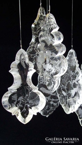 Eredeti antik üveg kristály csillár függők