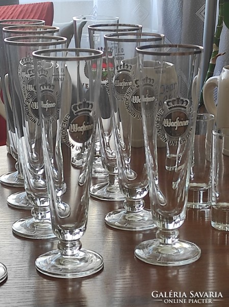 Beer and brandy glasses, sets (27 pcs in total)