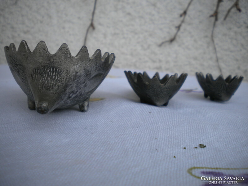 Walter bosse style 3-piece urchin ashtray set