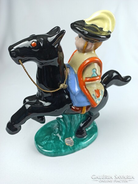 Horseman boy, colt - hops ceramic - large size