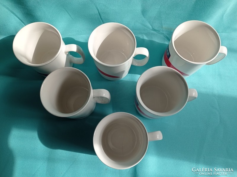 Retro westel 900 porcelain mug collection 6 pcs