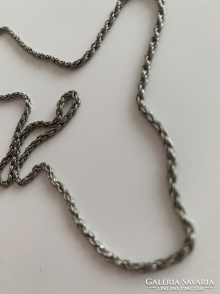 Antique 835 twisted braided old marked silver necklace chain