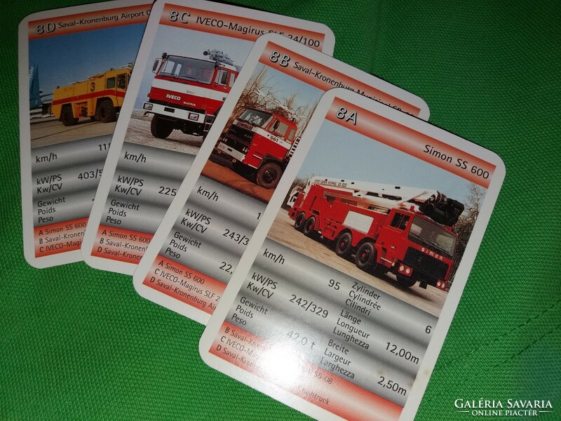 Extremely rare Berlin card factory fire engine quartet complete with box as shown in the pictures