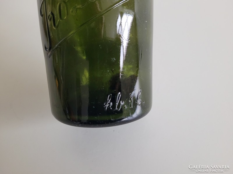 Old green glass bottle vintage drinking glass civil servants
