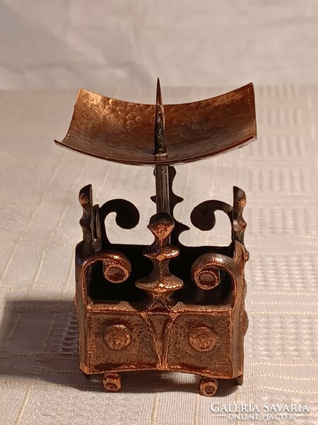 Copper handicraft candle holder