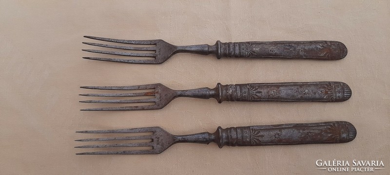 Iron fork old 18cm 3 pieces in one