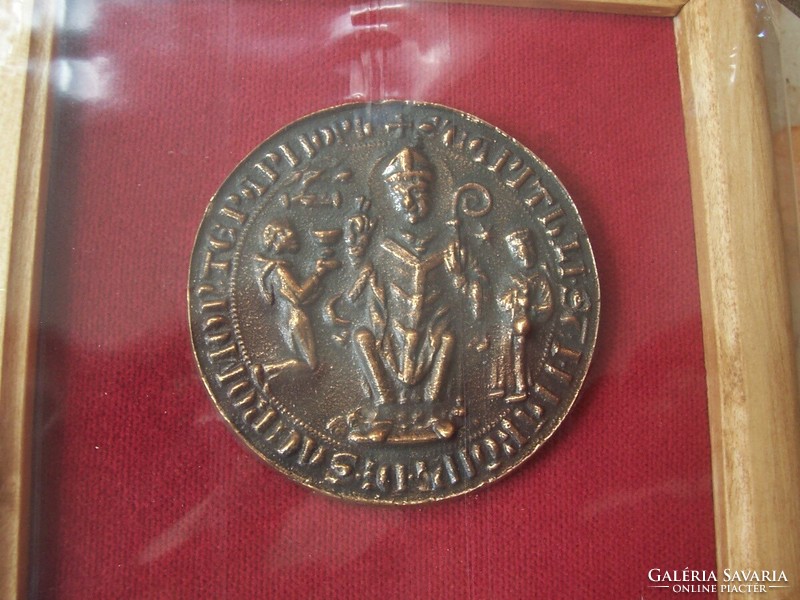 Authentic seal of Pannonhalma 1230 in a small frame
